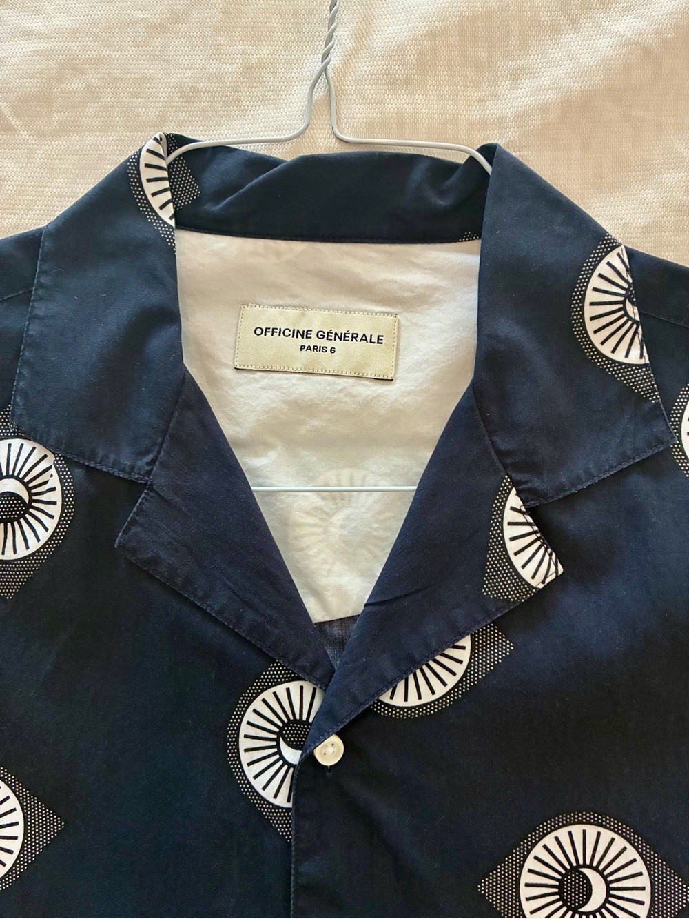 Officine Generale men’s short sleeved dark blue shirt. Size S. Paris style!
